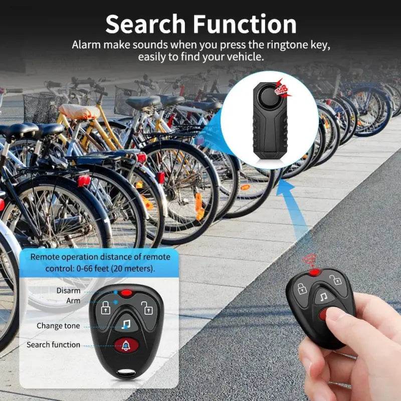 Elecpow Bike Anti Theft Alarm With Remote Rechargeable Waterproof Scooter Motorcycle Bicycle Security Protection Alarm System - Estalios