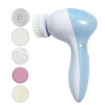 Electric Facial Cleaner 5 in 1 Face Cleansing Brush Wash Machine Spa Skin Care Massager Blackhead Cleaning Facial Cleanser Tools - Estalios