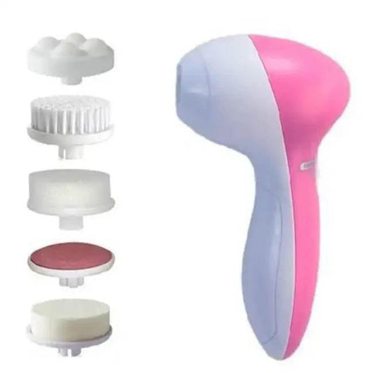 Electric Facial Cleaner 5 in 1 Face Cleansing Brush Wash Machine Spa Skin Care Massager Blackhead Cleaning Facial Cleanser Tools - Estalios