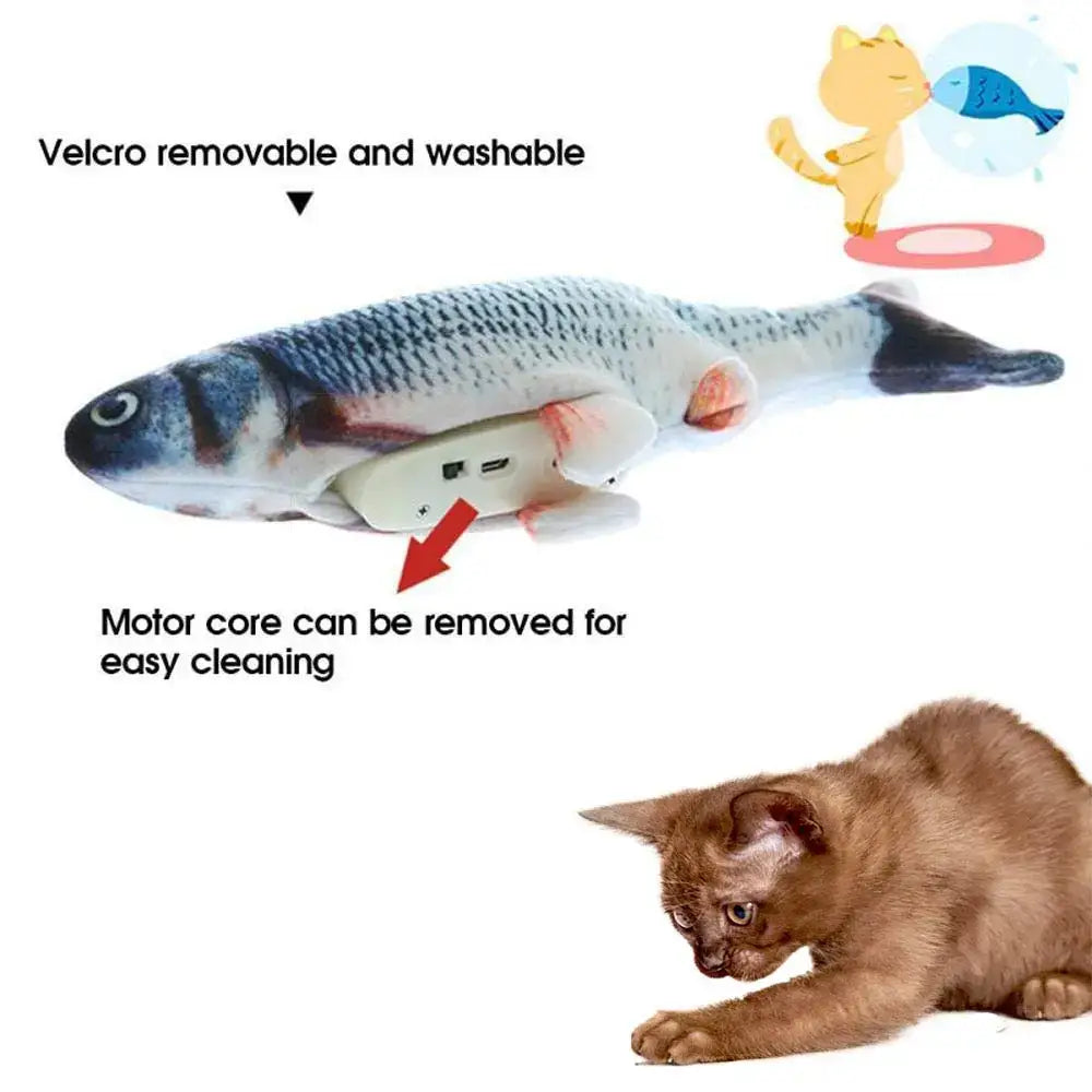 Electric Flipping Fish toy that drives cats wild and keeps them entertained for hours