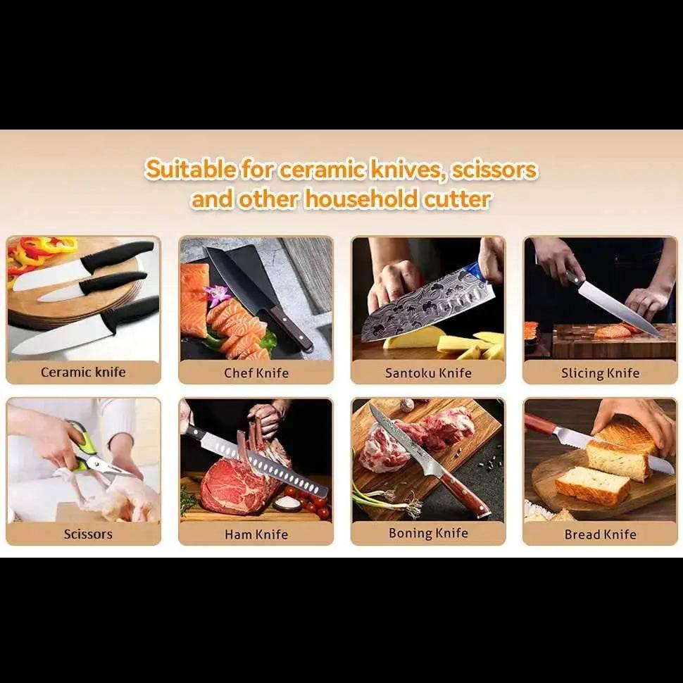 Electric Knife Sharpener for Home, Quick Sharpening & Polishing - Estalios
