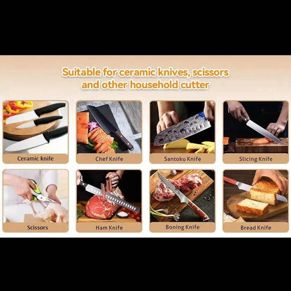 Electric Knife Sharpener for Home, Quick Sharpening & Polishing - Estalios