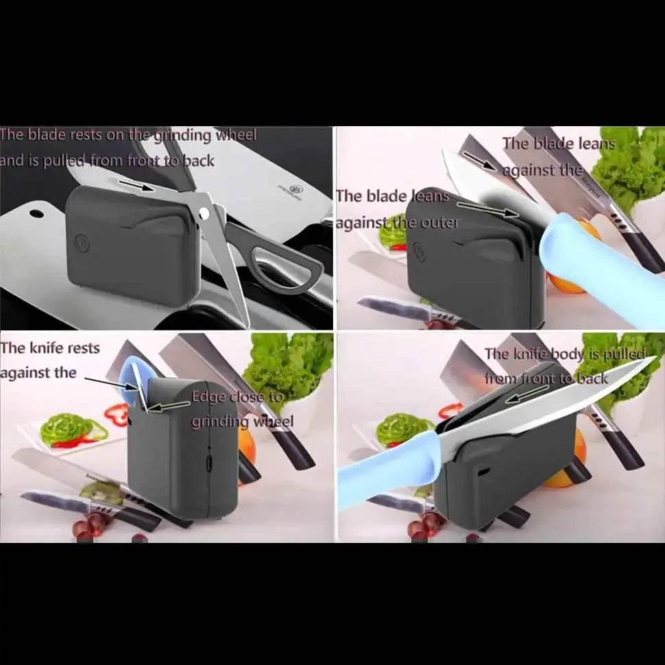 Electric Knife Sharpener for Home, Quick Sharpening & Polishing - Estalios