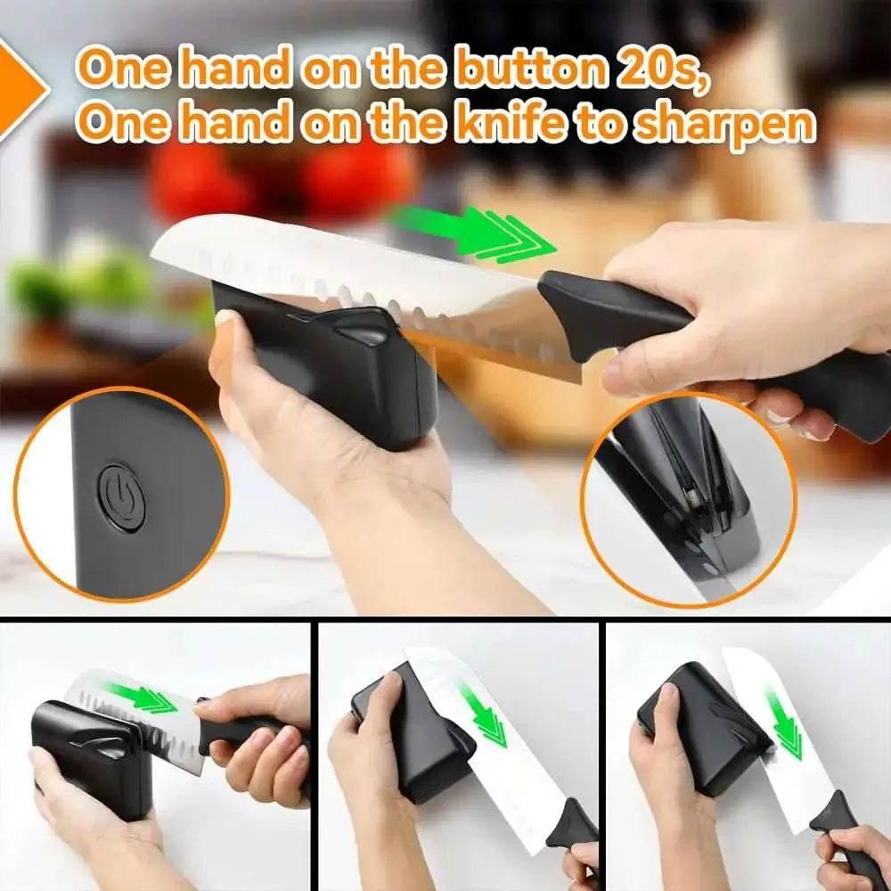 Electric Knife Sharpener for Home, Quick Sharpening & Polishing - Estalios
