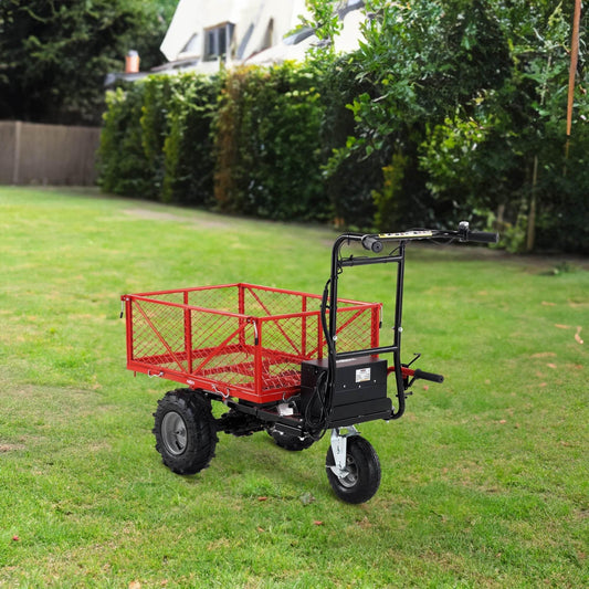 Electric Powered Wheelbarrow Utility Cart with 500lbs Capacity - Estalios