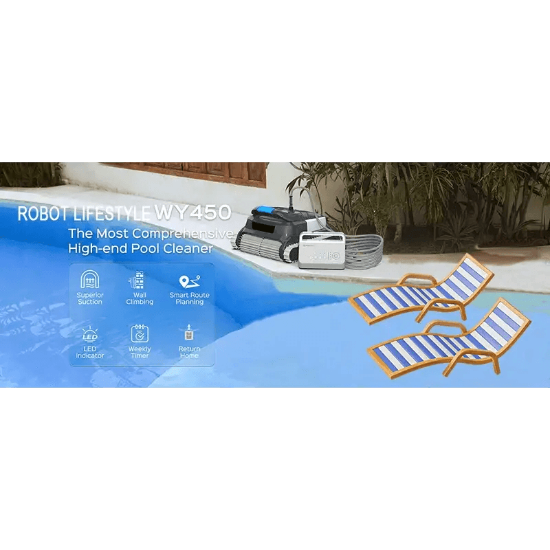 Electric Robot Swimming Pool Cleaner WY450 with 18m Cable - Estalios