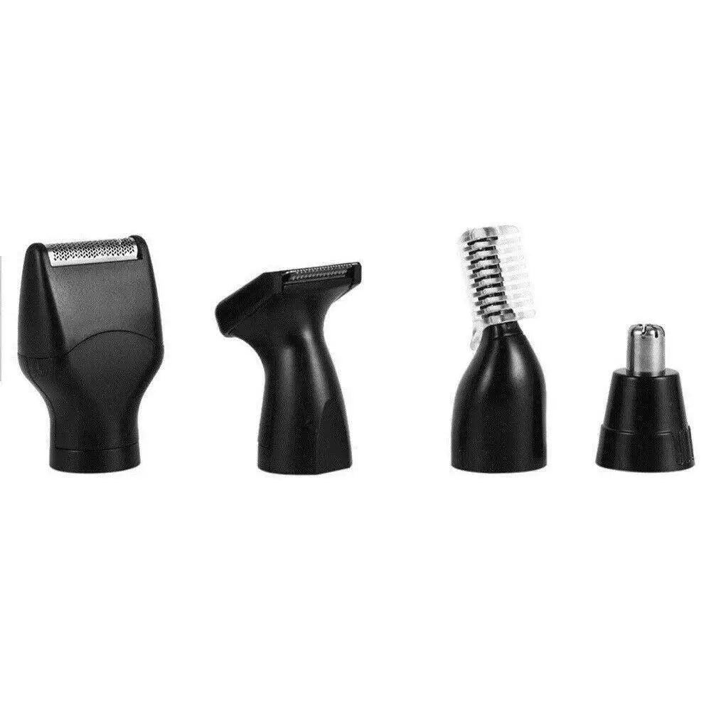 Black trimmer attachments for the Electric Shaving Nose & Ear Trimmer Safety Kit