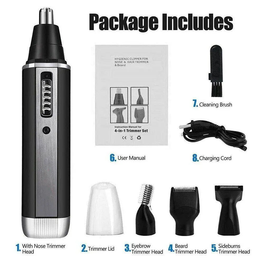 Electric Shaving Nose and Ear Trimmer Safety Kit for easy grooming and precision trimming