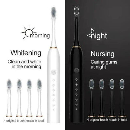 Electric Ultrasonic Toothbrush with Six Speed Options for Optimal Clean - Estalios