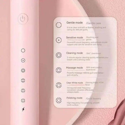 Electric Ultrasonic Toothbrush with Six Speed Options for Optimal Clean - Estalios