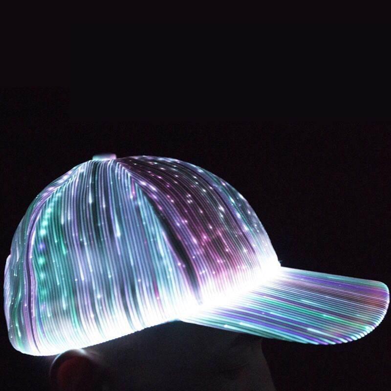 Electrify Your Look With the Illuminated Fiber Optic Cap - Estalios