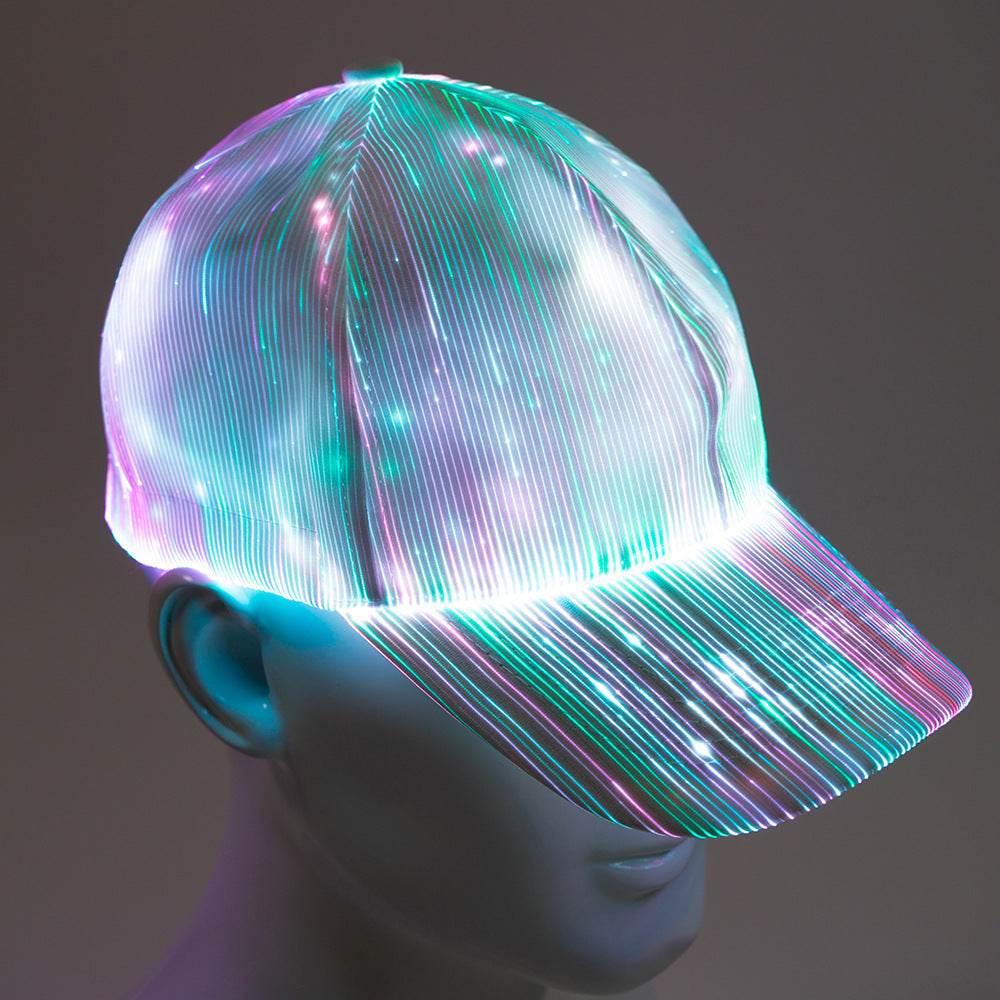 Electrify Your Look With the Illuminated Fiber Optic Cap - Estalios