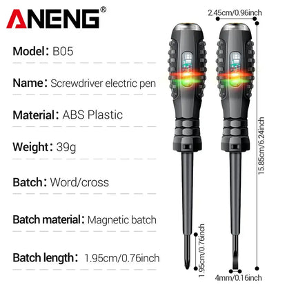 Two electric screwdrivers showcasing the Electrifying Magnetic Screwdriver with Neon Bulb Indicator