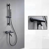 Elegant Black Chrome Thermostatic Shower Faucet Set - Premium Brass Mixer Tap for Hot & Cold Bathtubs - Estalios