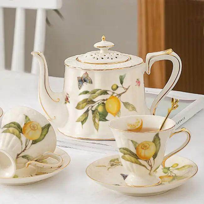 Lemon Bliss Tea Set Elevate Your Tea Time Experience - Estalios