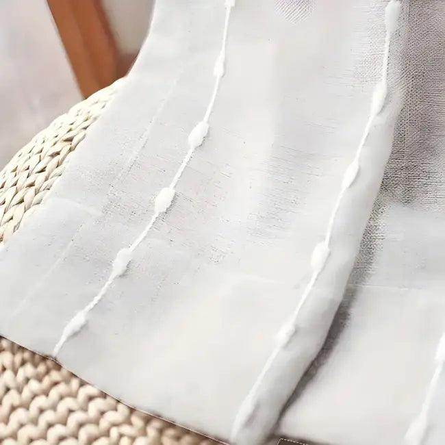 Amazing Chic Sheer Curtains and Wicker Chair Bundle for Elegant Spaces - Estalios