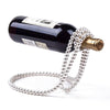 Elegant Pearl Necklace Stainless Steel Wine Rack Holder - Estalios