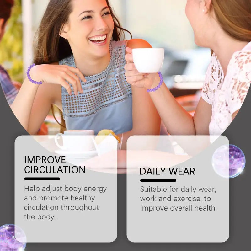 Elegant Purple Bracelet with Glass and Rabbit Hair for Health Conscious Individuals eprolo  EstaliosShop