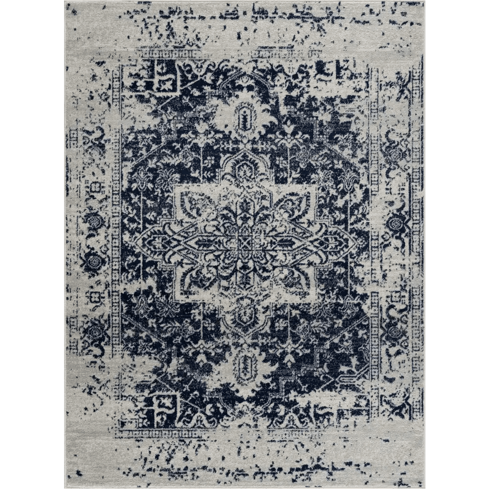 Elegant Rachel Navy Area Rug for Timeless Style - Estalios