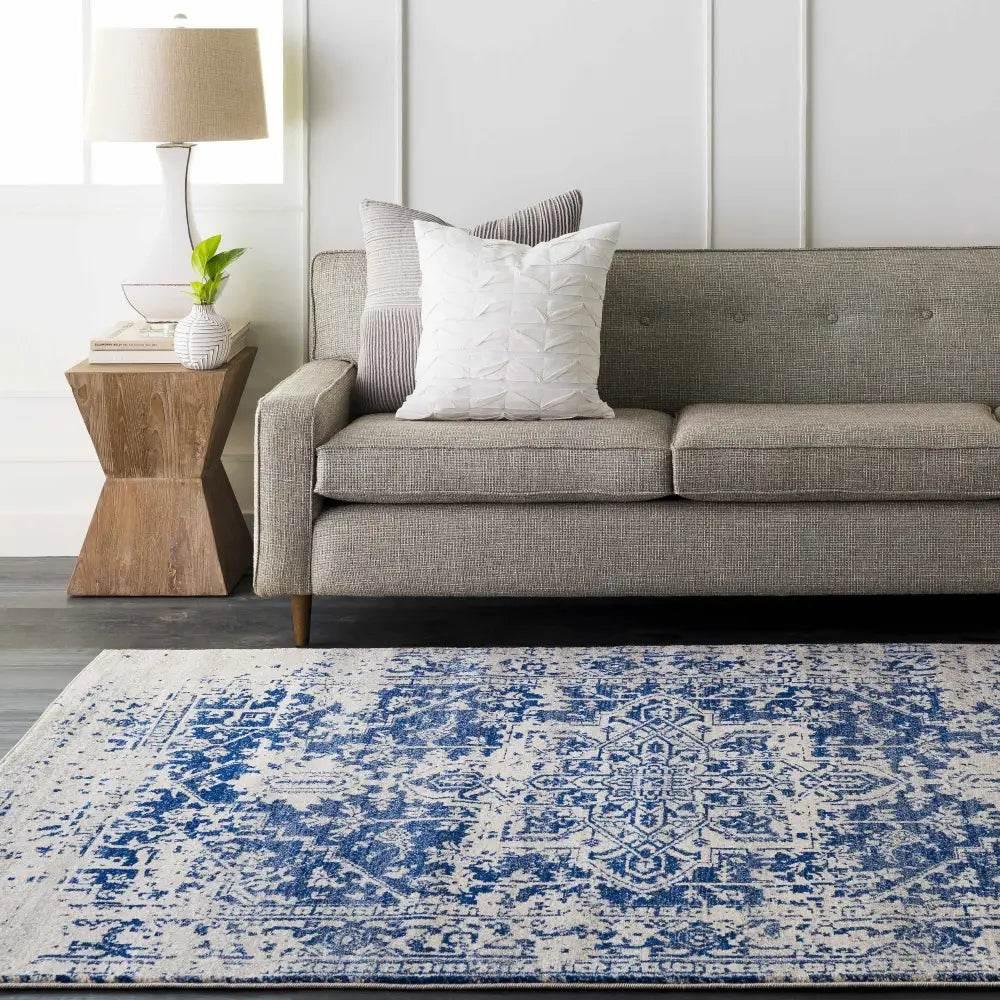Elegant Rachel Navy Area Rug for Timeless Style - Estalios