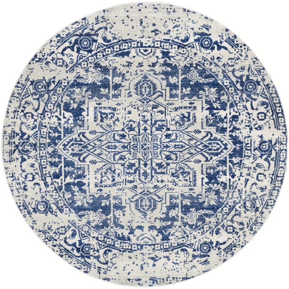 Elegant Rachel Navy Area Rug for Timeless Style - Estalios