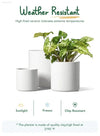Elegant Set of 3 White Plant Pots (10", 8", 6") with Drainage Hole & Plug - Perfect for Indoor and Patio Decor
