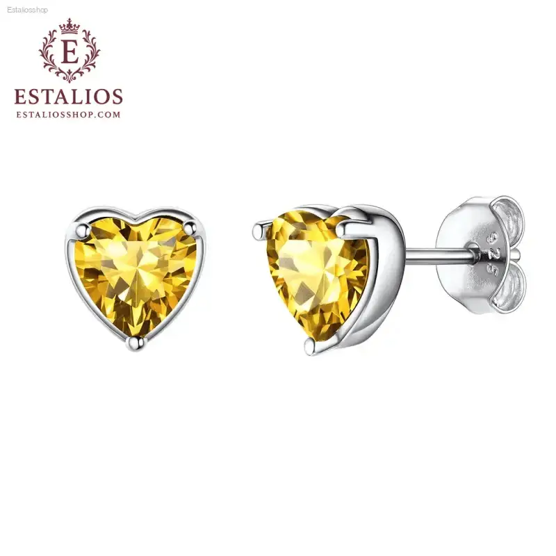 Elegant Sterling Silver Birthstone Heart Necklace for Women and Girls - EstaliosShop