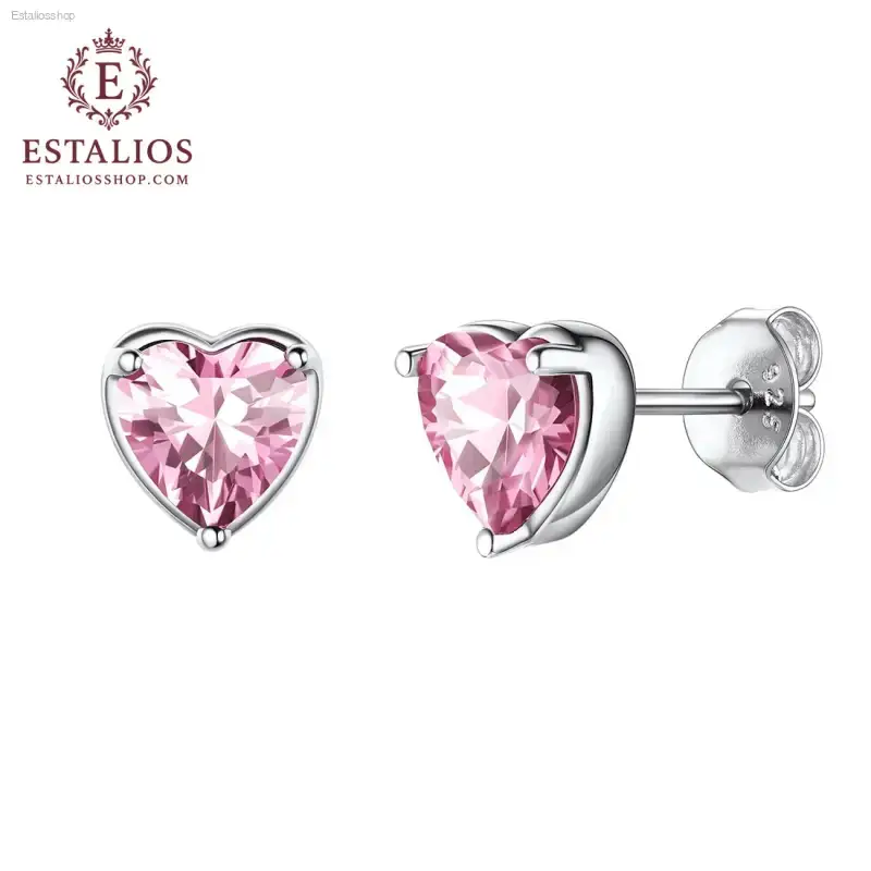 Elegant Sterling Silver Birthstone Heart Necklace for Women and Girls - EstaliosShop