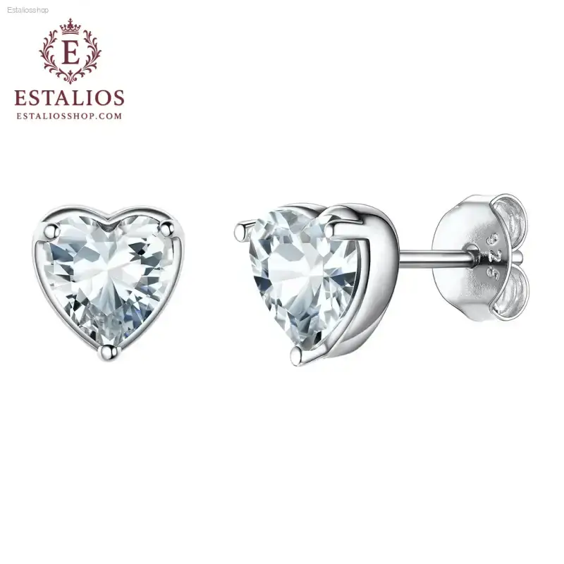 Elegant Sterling Silver Birthstone Heart Necklace for Women and Girls - EstaliosShop