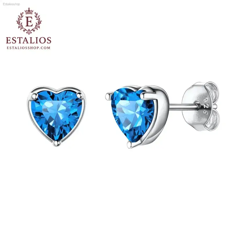 Elegant Sterling Silver Birthstone Heart Necklace for Women and Girls - EstaliosShop