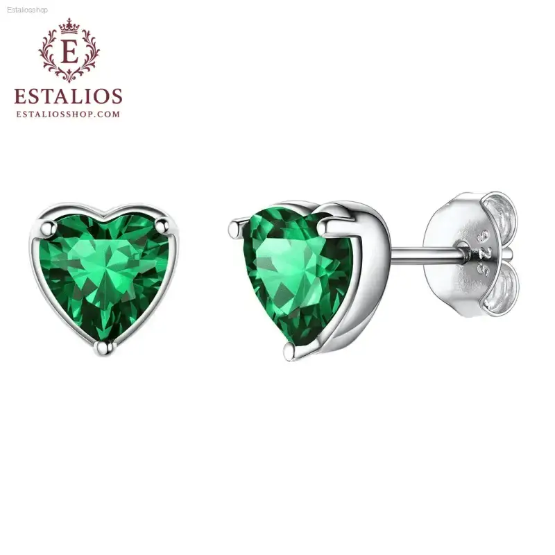 Elegant Sterling Silver Birthstone Heart Necklace for Women and Girls - EstaliosShop