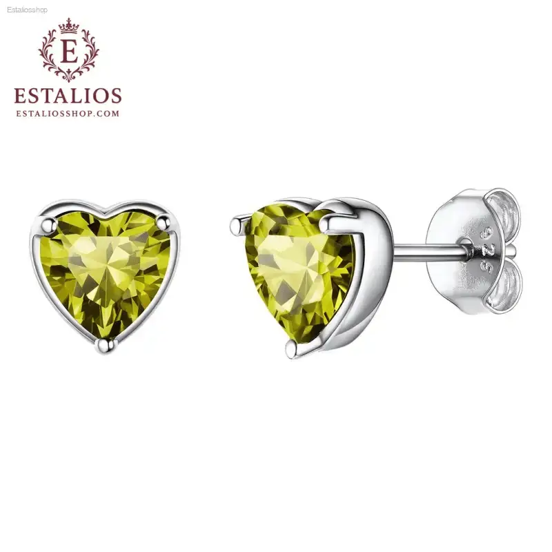 Elegant Sterling Silver Birthstone Heart Necklace for Women and Girls - EstaliosShop