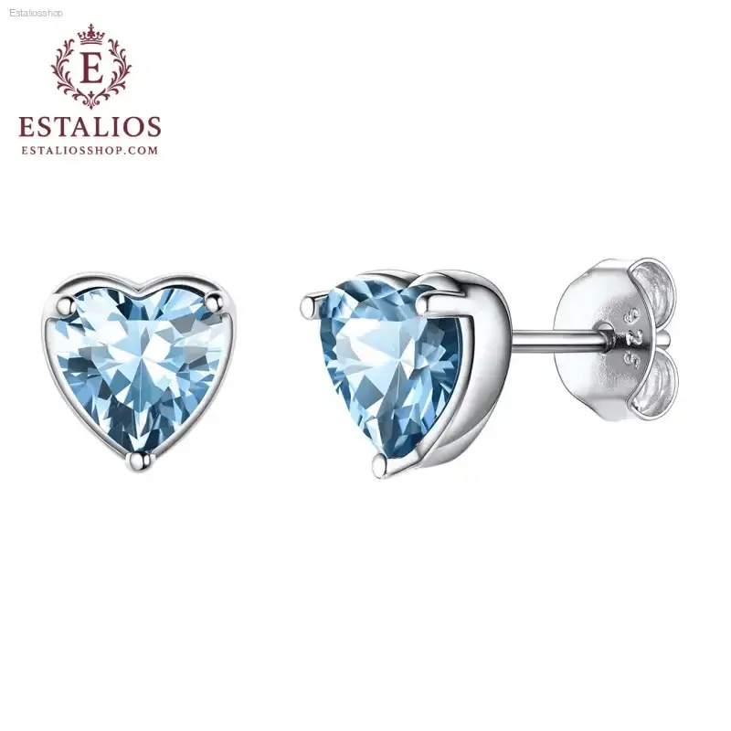 Elegant Sterling Silver Birthstone Heart Necklace for Women and Girls - EstaliosShop