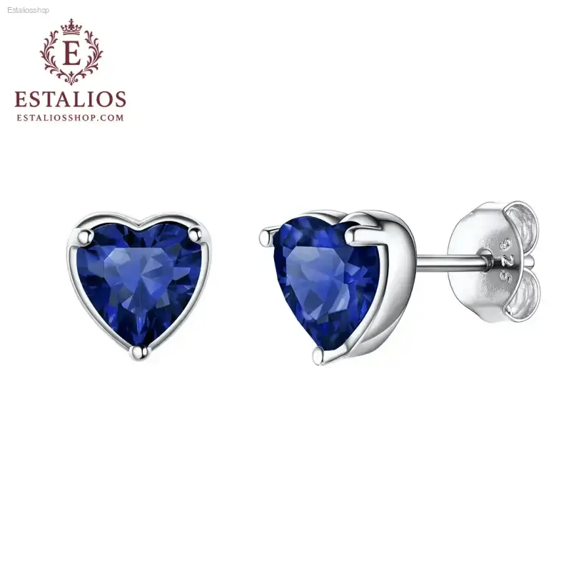 Elegant Sterling Silver Birthstone Heart Necklace for Women and Girls - EstaliosShop
