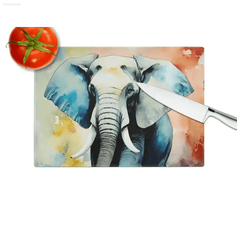 Elephantastic Watercolor Cutting Board! - Estalios