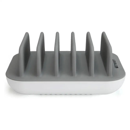 Gray and white Emerson 5-Port USB Charging Station with LED charging indicator