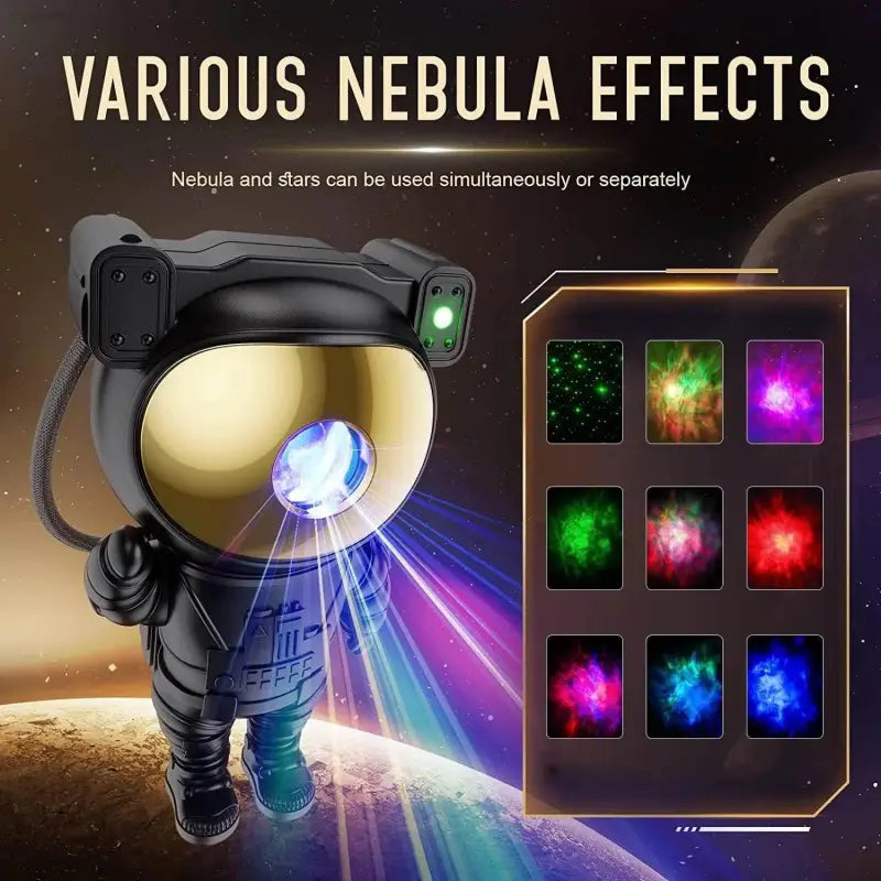 Enchanting Astronaut Night Light Projector - 8 Color LED Nebula with Remote & Timer for Kids' Rooms, Perfect for Game Room Decor & Magical Birthday/Christmas Gifts - Estalios