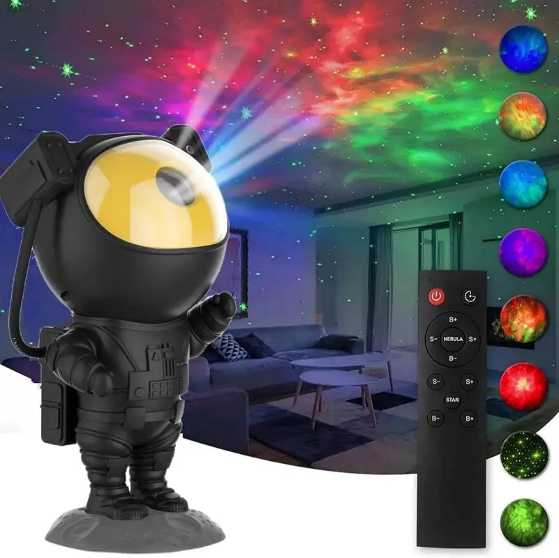 Enchanting Astronaut Night Light Projector - 8 Color LED Nebula with Remote & Timer for Kids' Rooms, Perfect for Game Room Decor & Magical Birthday/Christmas Gifts - Estalios
