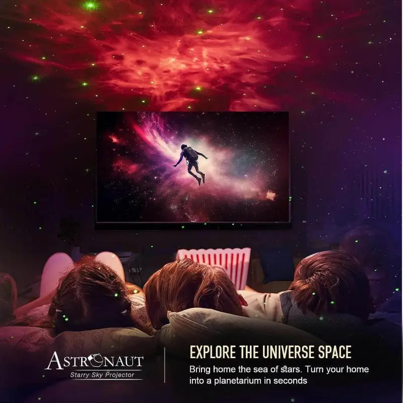 Enchanting Astronaut Night Light Projector - 8 Color LED Nebula with Remote & Timer for Kids' Rooms, Perfect for Game Room Decor & Magical Birthday/Christmas Gifts - Estalios