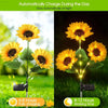Solar Powered 1/3 Head Sunflower LED Lights for Outdoor Garden Decor - Waterproof String Lights for Weddings, Parties & Christmas