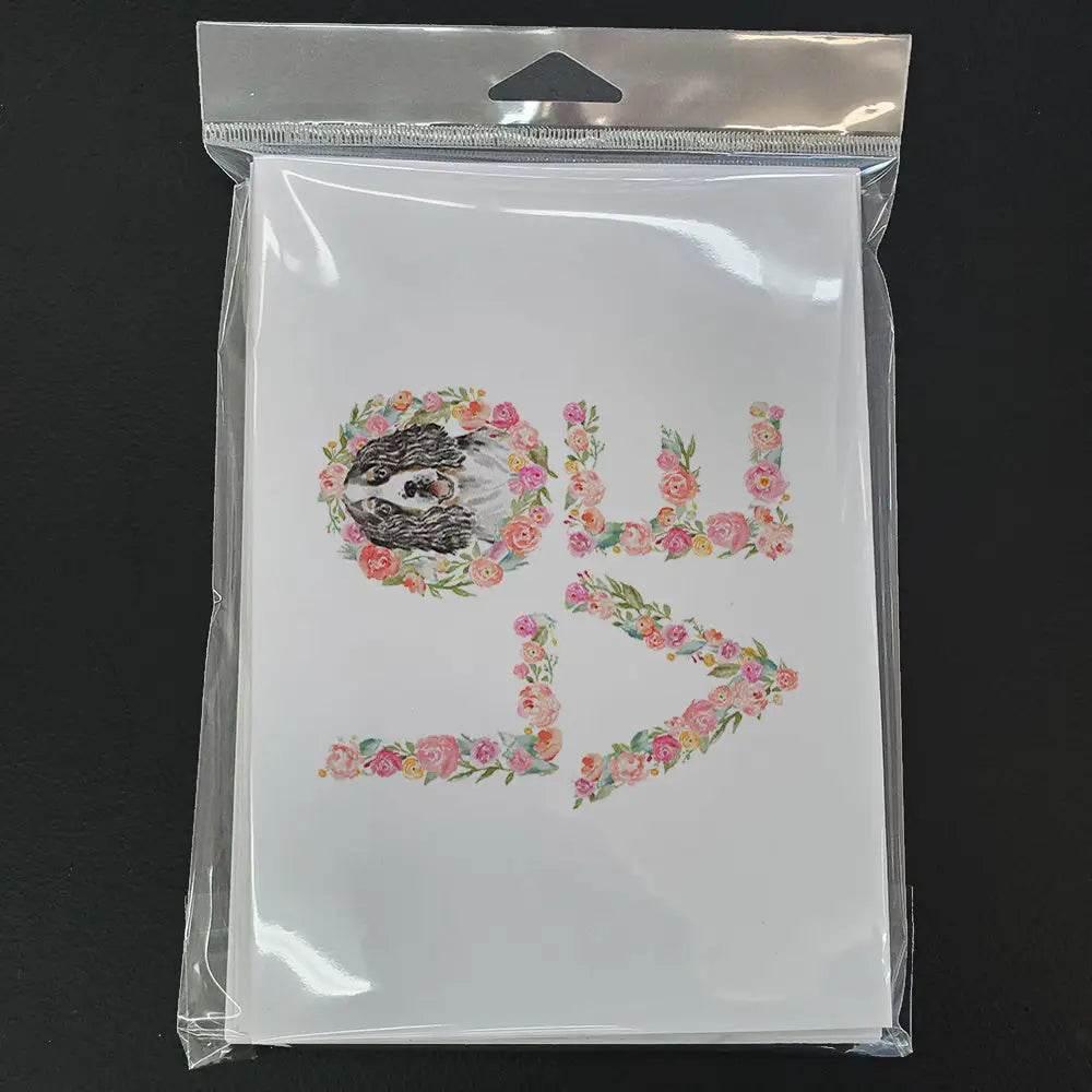 Sloth Love Pups Floral Card Craze! Packaged Floral Sloth Greeting Cards. - Greeting Card with Floral Love Design and Dog Portrait. - Floral Love - Estalios