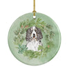 Doggone Delightful Christmas Ornament: English Springer Spaniel Joy! Introducing the Perfect Christmas Ornament for Dog Lovers! this Round White Ceramic Ornament Adds a Touch - Estalios