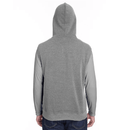 Comfortable Adult Triblend Fleece Sleeveless Hoodie - BLACK - S - Estalios
