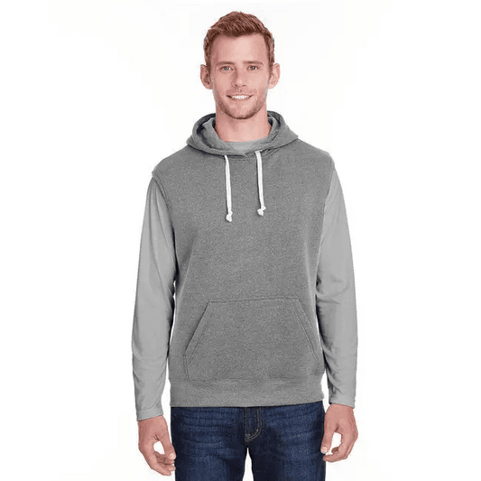 Comfortable Adult Triblend Fleece Sleeveless Hoodie - BLACK - S - Estalios
