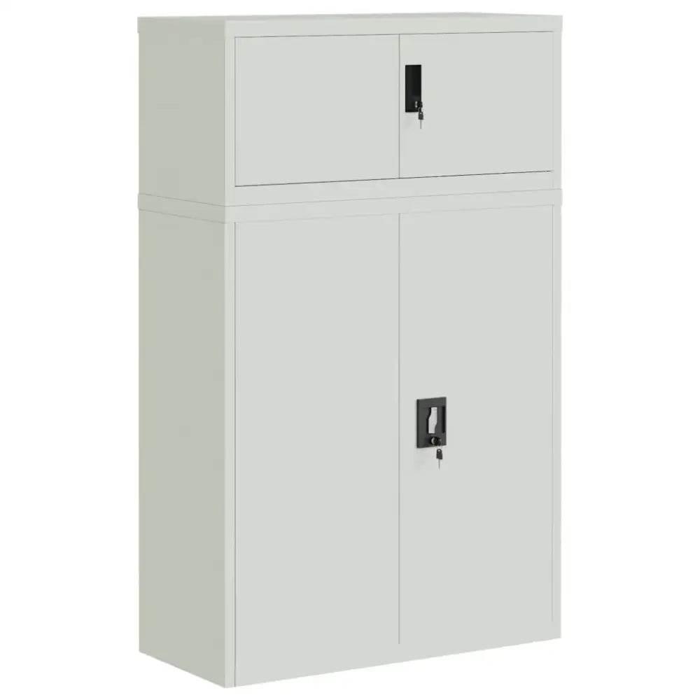 Epic Metal Storage Cabinets: White, Gray & Light Gray - Estalios