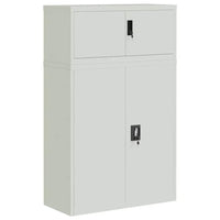 Epic Metal Storage Cabinets: White, Gray & Light Gray - Estalios