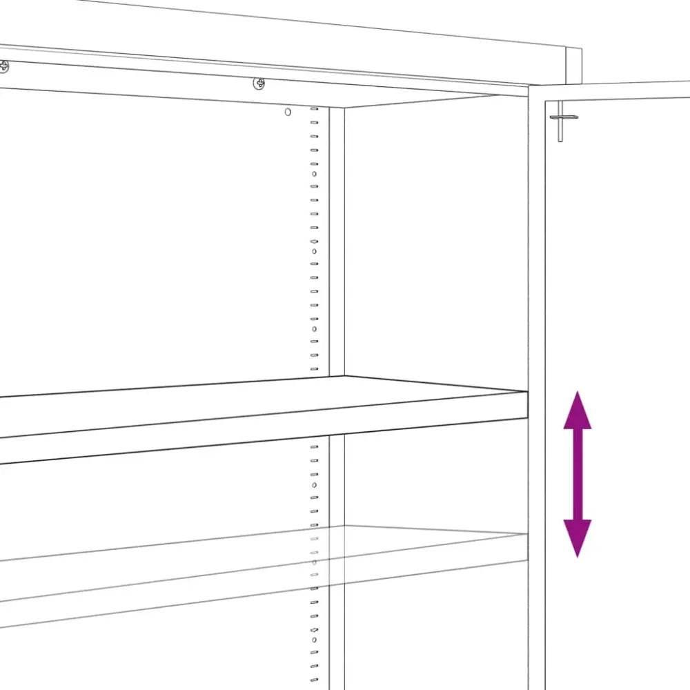 Epic Metal Storage Cabinets: White, Gray & Light Gray - Estalios