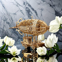 Epic Wooden Steampunk Airship: Soar Through Imagination - Estalios