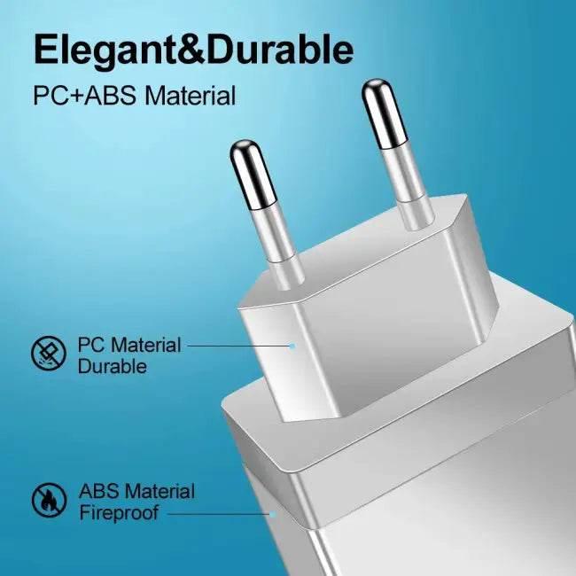 EU/US Plug 3A Multi-Port USB Charger – Fast Charging for Phones & Tablets - Estalios