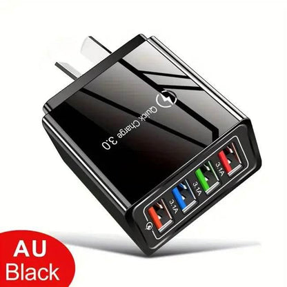 EU/US Plug 3A Multi-Port USB Charger – Fast Charging for Phones & Tablets - Estalios